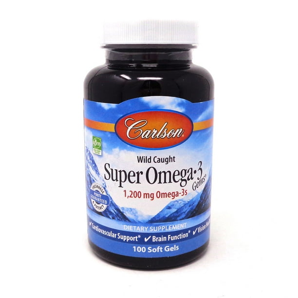 Carlson Super Omega 3 100 Soft Gels - Walmart.com - Walmart.com