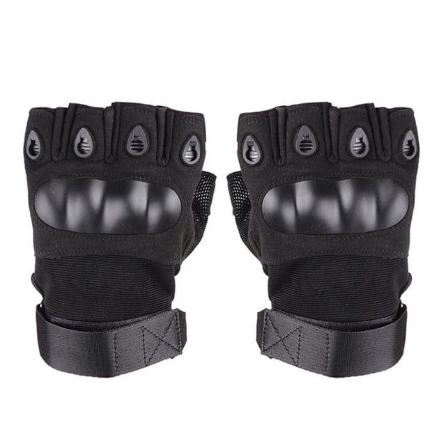 lionlar Gants de Sport Antidérapants Demi-Doigt pour Extérieur Randonnée TG Noir