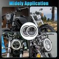 thumbnail image 3 of 5.75 LED Headlight, 5-3/4 Motorcycle Headlight with White Halo DRL for Iron 883 Street, 3 of 5