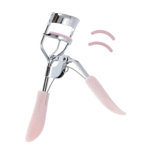 Vocoste 1 Pc Women Leaf Shaped Eyelash Curler for Beauty Parlor Business Travel Pink Carbon Steel