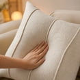 thumbnail image 5 of 18x18 Inch Solid Color Soft Pile Throw Pillow Cover Textured Square Cushion Cover for Sofa and Living Room Decor, 5 of 8