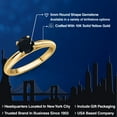 thumbnail image 2 of Gem Stone King 10K Yellow Gold Black Onyx Solitaire Engagement Ring for Women | 0.48 Cttw | Round 5MM | Gemstone December Birthstone | Size 7, 2 of 6