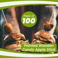 thumbnail image 3 of - WRS100SP-100 10" Wooden Semi Pointed Corn Dog Skewers ( Pack of 100), 3 of 4