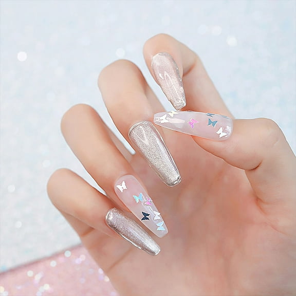 OUNONA 2 Boxes Glitter Powder Sequins for Nail Art Eyes Makeup Glitter Sticker