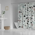 thumbnail image 3 of Coolnut Bath Shower Curtain Liners Terrazzo in Gray Colors 72x72in Polyester Waterproof with 12 Curtain Hooks, 3 of 6