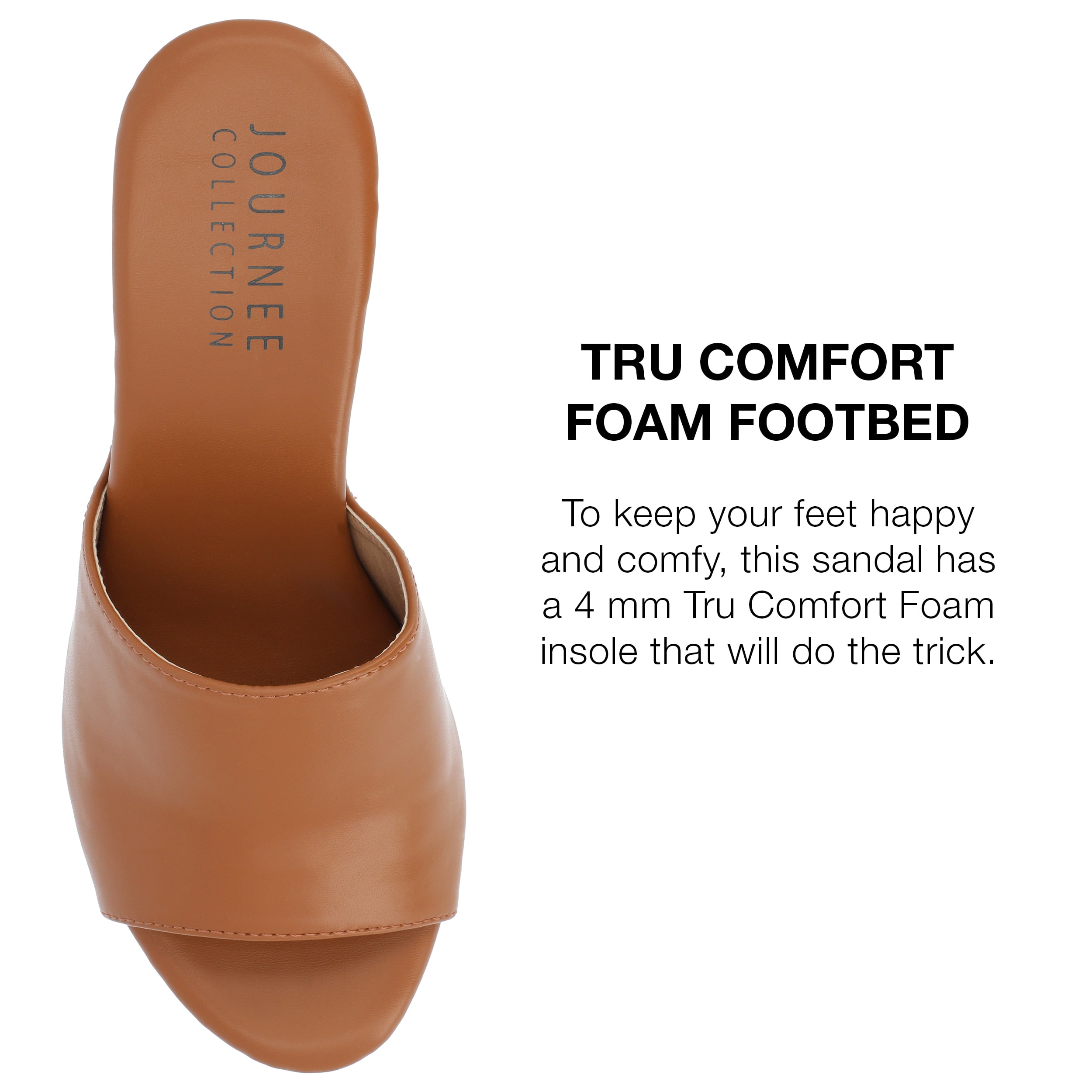 Journee Collection Womens Veda Tru Comfort Foam Platform Clog Open Toe Sandals