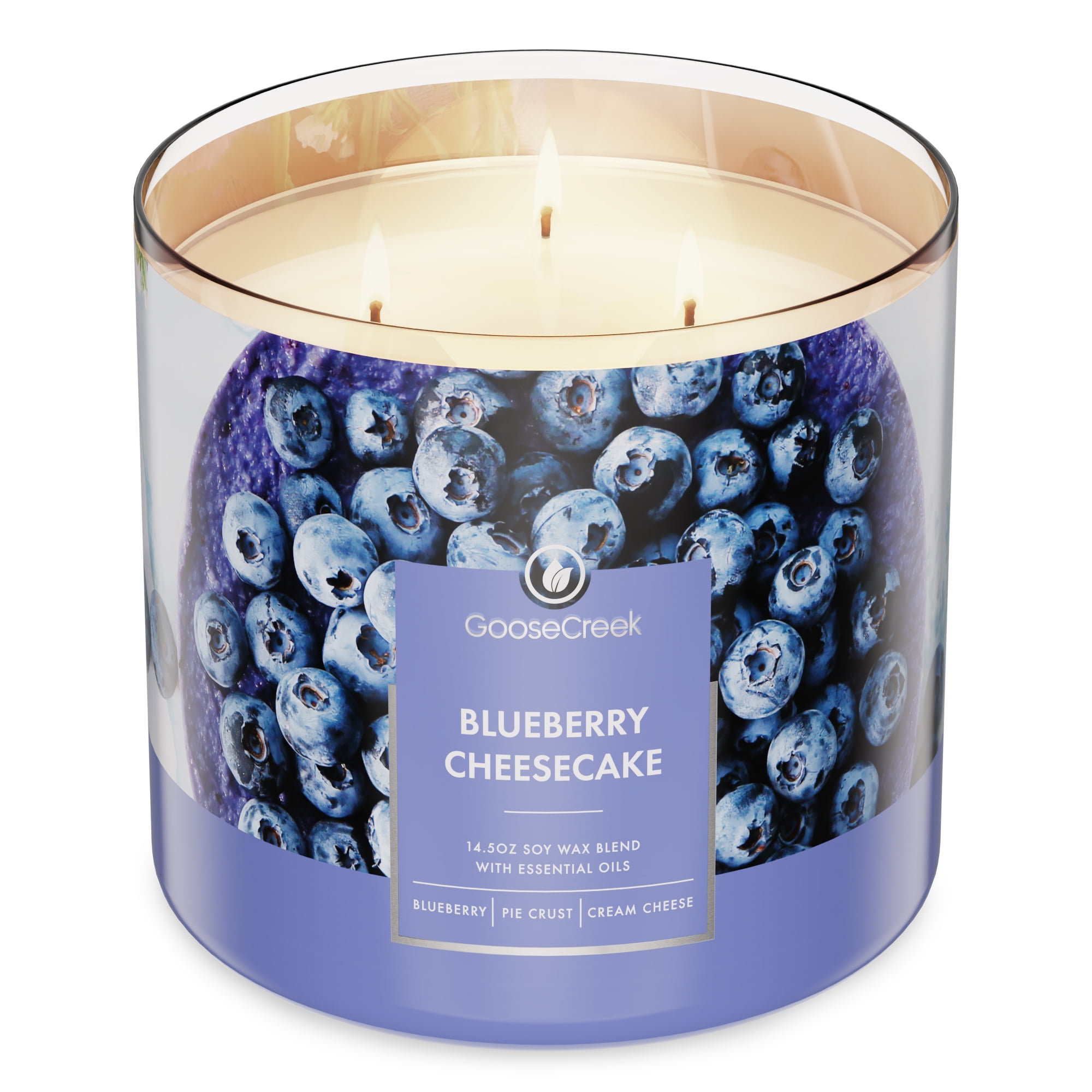 Goose Creek 3 Wick Blueberry Cheesecake Scented Jar Candle, 14.5oz.