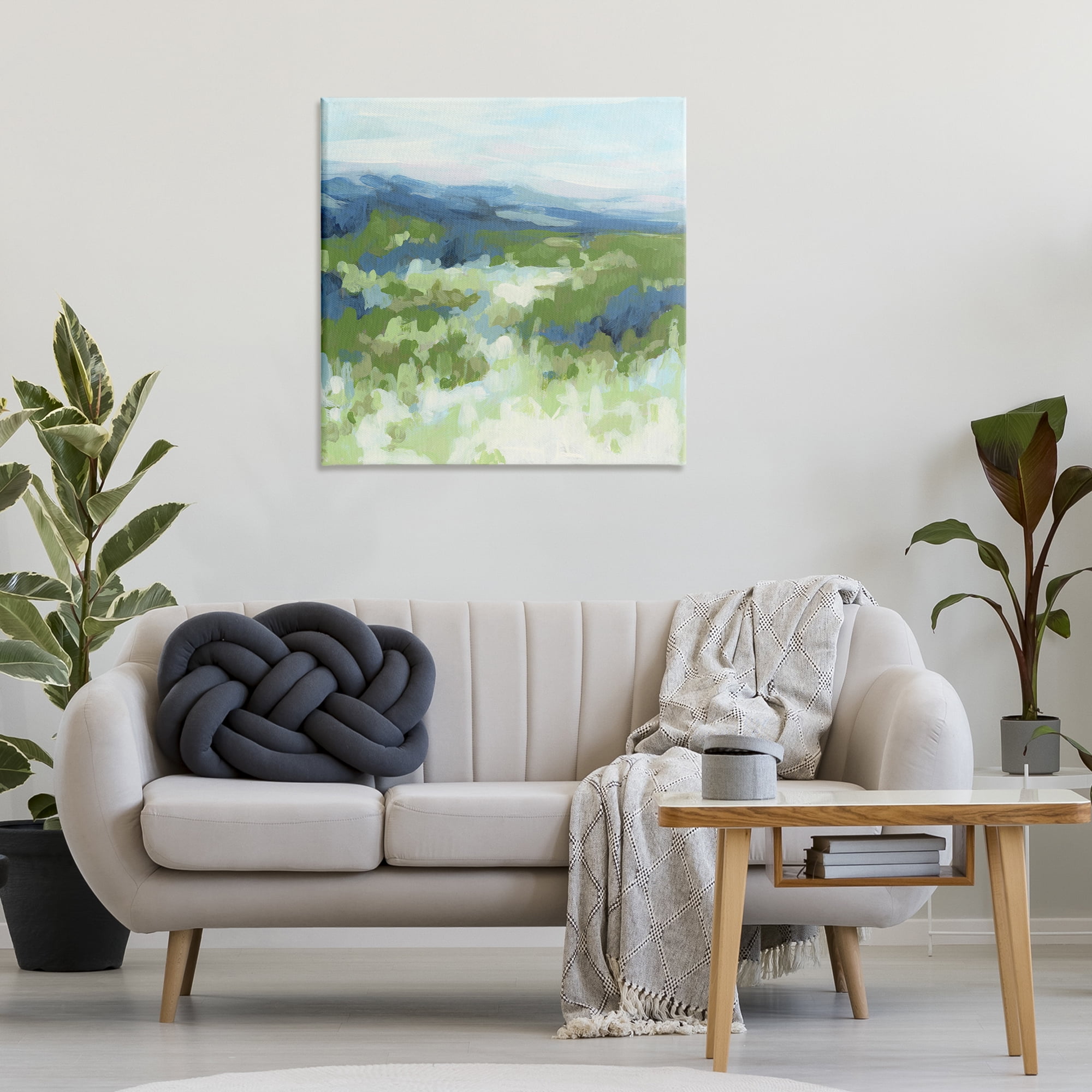 Stupell Industries Green Nature Abstraction Abstract Painting Wrapped Canvas Art Print Wall Art, 30 x 30