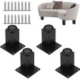thumbnail image 1 of 4 Piezas Patas Cuadradas de Aluminio Negro para Muebles, Patas Cuadradas de Aluminio para Muebles, Patas de Mesa Cuadradas de aleación de Aluminio, Patas Cuadradas de Metal para Muebles con Tornillos, 1 of 5
