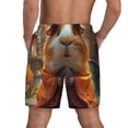 thumbnail image 2 of Lsque Mens Swim Trunks Valley Meditating Guinea Pig Pattern - Bathing Suit Compression Liner - Beach Swim Shorts Swimwear - (S-3XL) - Stretch Quick Dry -3X-Large, 2 of 9