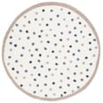 thumbnail image 2 of SAFAVIEH Calico Mattie Dot-Print Polyester Shag Area Rug, Ivory/Taupe, 5'3" x 5'3" Round, 2 of 8