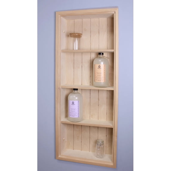 14x36 Recessed Sloane Wall Niche with beadboard back and three shelves