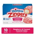 thumbnail image 3 of Hostess Zingers Snack Cakes, Raspberry Artificially Flavored Cake, 13.4 oz Box (10 Snack Cakes), 3 of 11