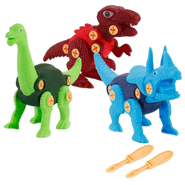 Kit de bloques de construcción de juguetes para desmontar dinosaurios para niños