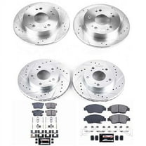 PowerStop Front and Rear Z23 Evolution Sport Carbon-Fiber Ceramic Brake Pad and Drilled & Slotted Rotor Kit Fits: HONDA Select Models K4276