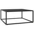 thumbnail image 1 of vidaXL Coffee Table Black with Black Glass 80x80x35 cm, 1 of 4