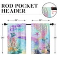 thumbnail image 2 of Mermaid Sea Summer Kitchen Curtains, Fish Ocean Underwater Short Window Curtains Set of 2, Window Treatment Tier Curtains for Kitchen Over Sink Bathroom Dining Room Decor (26x36 Inch), 2 of 6