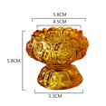 thumbnail image 4 of Candelabro de loto de cristal para dormitorio, salón, mesa de boda, centro de mesa decorativo Amarillo, 4 of 5
