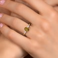 thumbnail image 4 of Gem Stone King 18K Yellow Gold Plated Silver Whiskey Quartz and Lab Grown Diamond Engagement Ring for Women | 1.30 Cttw | Oval 8X6MM | Gemstone Birthstone | Size 8, 4 of 6