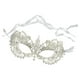 thumbnail image 1 of Máscara de encaje para mujer, máscara de media cara, elegante, suave y delicada, máscara de mascarada de encaje Correa de hilo de plata, 1 of 9