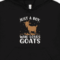 thumbnail image 3 of Inktastic Just a Boy Who Loves Goats Youth Hoodie Sweatshirt, 3 of 4