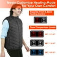thumbnail image 4 of Heated Jacket Vest for Men Women Electric USB Jacket with 11 Heating Zones 3 Heating Gear Adjustable Lightweight Winter Warm Vest Battery Not Included Black M, 4 of 12