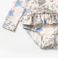 thumbnail image 5 of Gubotare Girls Bathing Suits Girls Swimsuit One Piece Rashguard Swimwear Long Sleeve Bathing Suit Size 7-8 (Beige,7-8 Years), 5 of 7