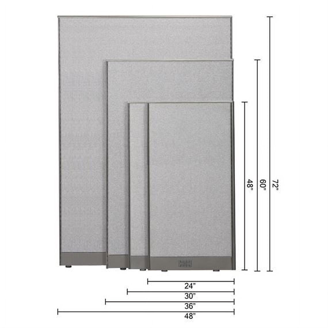 GOF Office Partition, Full Fabric Panel, Privacy Screen, Large Room Dividers (24"W x 72"H)