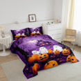 thumbnail image 3 of YST Cute Halloween Ghost Full Comforter Set,Pumpkin Bats Ghost Bedding Set for Kids Halloween Home Decor,Horror Castle Bat Quilt Bed Set Spooky Halloween Tree Bed Comforter Set 3Pcs, 3 of 5
