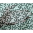 thumbnail image 4 of oneOone Silk Tabby Fabric Leaves Block Printed Fabric 1 Yard 42 Inch Wide, 4 of 4