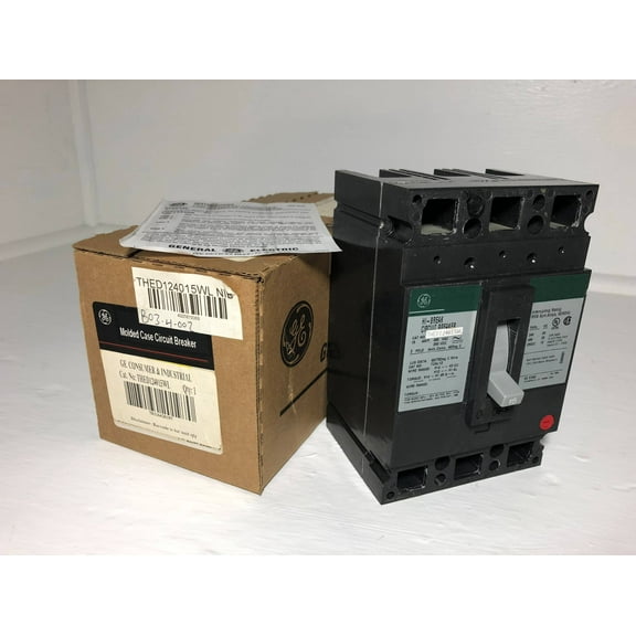 NEW GE THED124015WL 15A Circuit Breaker 480V 2 Pole 15 Amp General Electric NIB