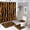 style-953, variant on 4 Pcs Shower Curtain Set Rug Toilet Lid Cover And Non-Slip U Shape Mat Orange And Black Tiger Stripe Pattern Waterproof Personality Pattern Bath Curtain Animal Skin Pattern for Bathtub Decor