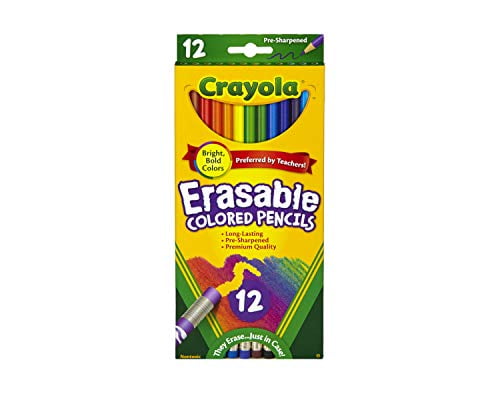 Lot Of 2 Boxes Crayola Erasable Colored Pencils Non-Toxic Pre-Sharpened 12ct 