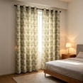 thumbnail image 5 of PYURTEP Boho Curtains, Semi-Blackout Sheer Curtains, Green Textured Drapes with Colorful Bohemian Print for Bedroom, Living Room, Boho Decor, 5 of 7