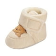 thumbnail image 4 of Otqutp Baby Boys Fuzzy Thick House Booties Sherpa Faux Fu𝗿 Lined Cozy Warm Home Slippers New Born Soft First Walking Shoes, 4 of 9