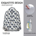 thumbnail image 5 of Hedgehog Pattern Backpack for School,Cute School Bag,Schoolbag with Adjustable Shoulder Straps & Padded Back,15.3"x11"x7.1".﻿, 5 of 6