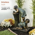 thumbnail image 6 of Alpine Corporation Indoor/Outdoor Girl and Boy Drinking Water Fountain, Stone, 6 of 8