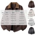 thumbnail image 2 of PiGOGI Men's Winter Coats Fashion Leather Solid Color Zipper Pocket Long Sleeve Lapel Leather Coat Jacket Dark Gray 2XL, 2 of 4