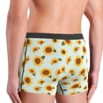 thumbnail image 4 of Men's Boxer Briefs, Vintage White Polka Dot Sunflower Soft Comfy Mens Underwear Boxer Briefs Breathable With Widen Waist, 4 of 7