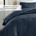 thumbnail image 5 of Textured Waffle Comforter Set in Navy Blue Waffle Comforter Bedding Sets, King/Cal King Size Bedding by Comfort Canopy, 5 of 10