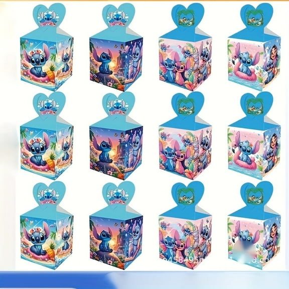 Stitch Theme Birthday Party Supplies Portable Box Candy Box Gift Box Apple Box