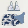 thumbnail image 3 of Girls Bathing Suits 3 Piece Swimsuit Summer Bikini Tankini Sets with Cover Up Skirt for 8-14 Years, 3 of 5
