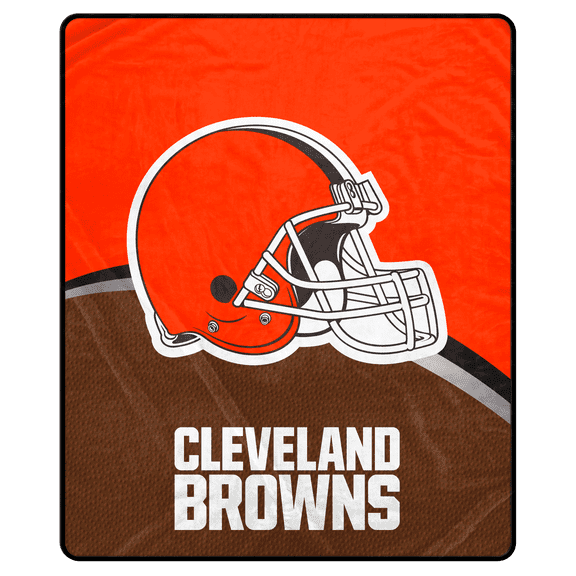 NFL Cleveland Browns 50x60 Inch Classic Fleece Blanket with Gameball Print
