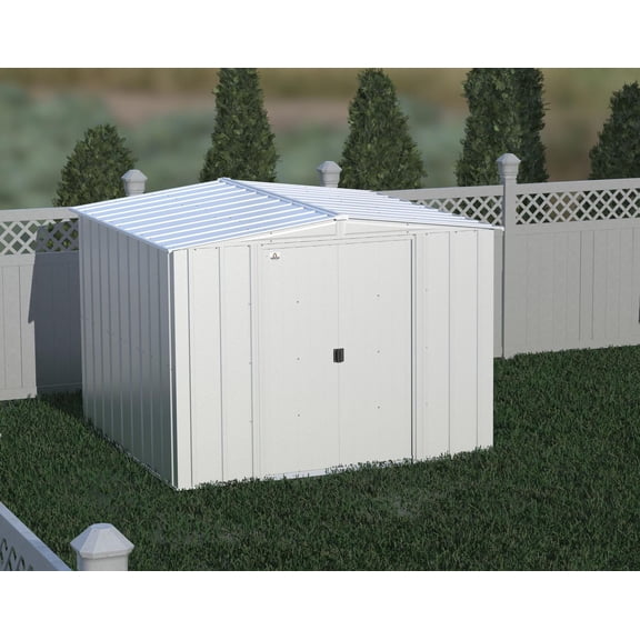 Arrow Classic Steel Storage Shed, 8x6, Gris pâle