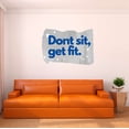 thumbnail image 2 of Don't Sit Get Fit Health Gym Fitness Quote Vinyl Wall Design Wall Art Sticker Designs Vinyl Stickers For Home House Walls Rooms Windows Bedroom Decoration Size (28x28 inch), 2 of 3