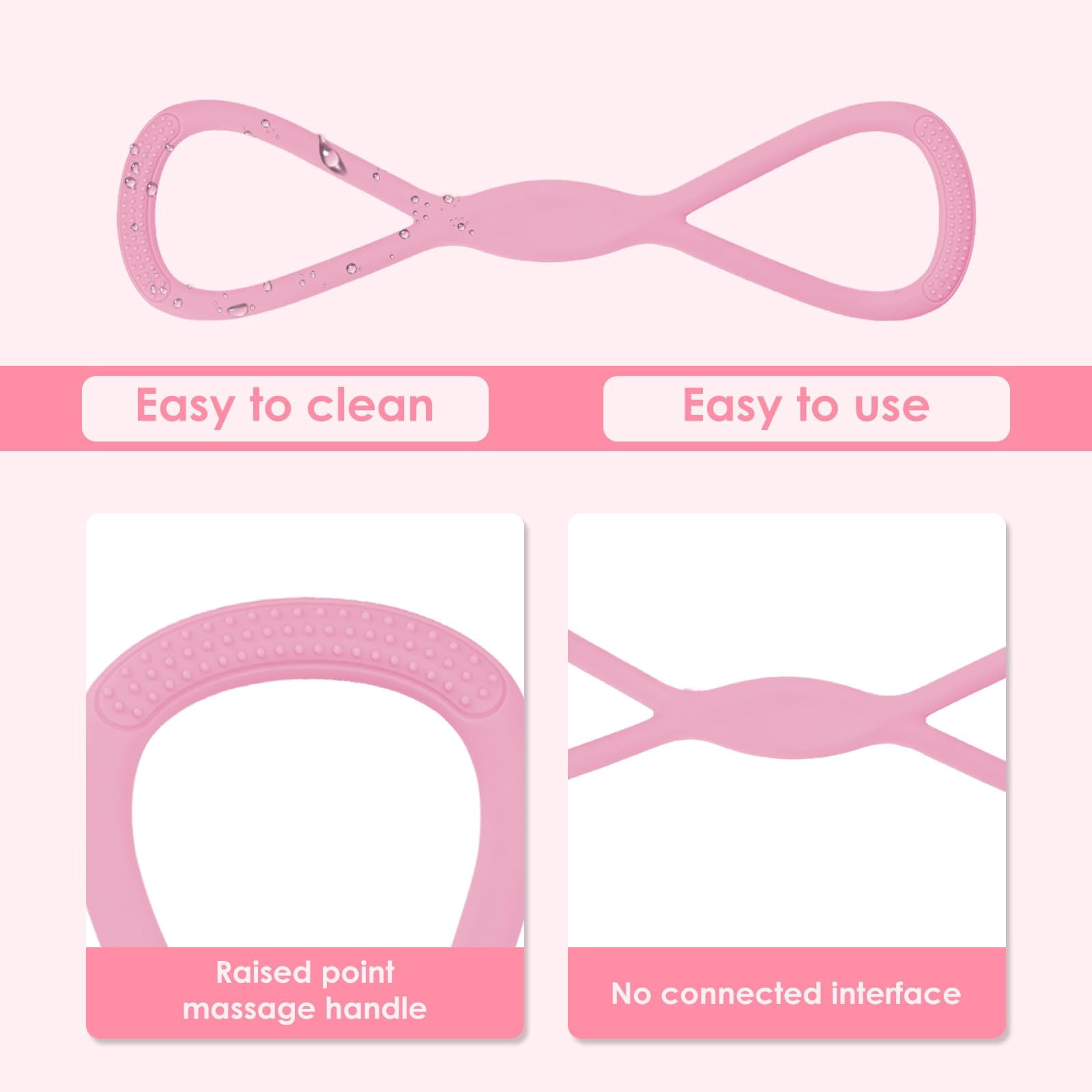 2 Pack Figure 8 Resistance Bands with Handles, Silicone Exercise Bands for Arm, Back, Chest, Shoulder, 15 & 25LB Set