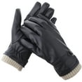 thumbnail image 2 of Gallery Seven Mens Faux Leather Warm Winter Gloves - Touch Screen Texting Glove - Gift Wrapt - Black Style 1 - L, 2 of 5