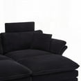 thumbnail image 3 of Modern Corduroy 85.8'' Deep Seat Sectional Sofa with Ottoman, Comfortable and Durable for Living Room, 3 of 21
