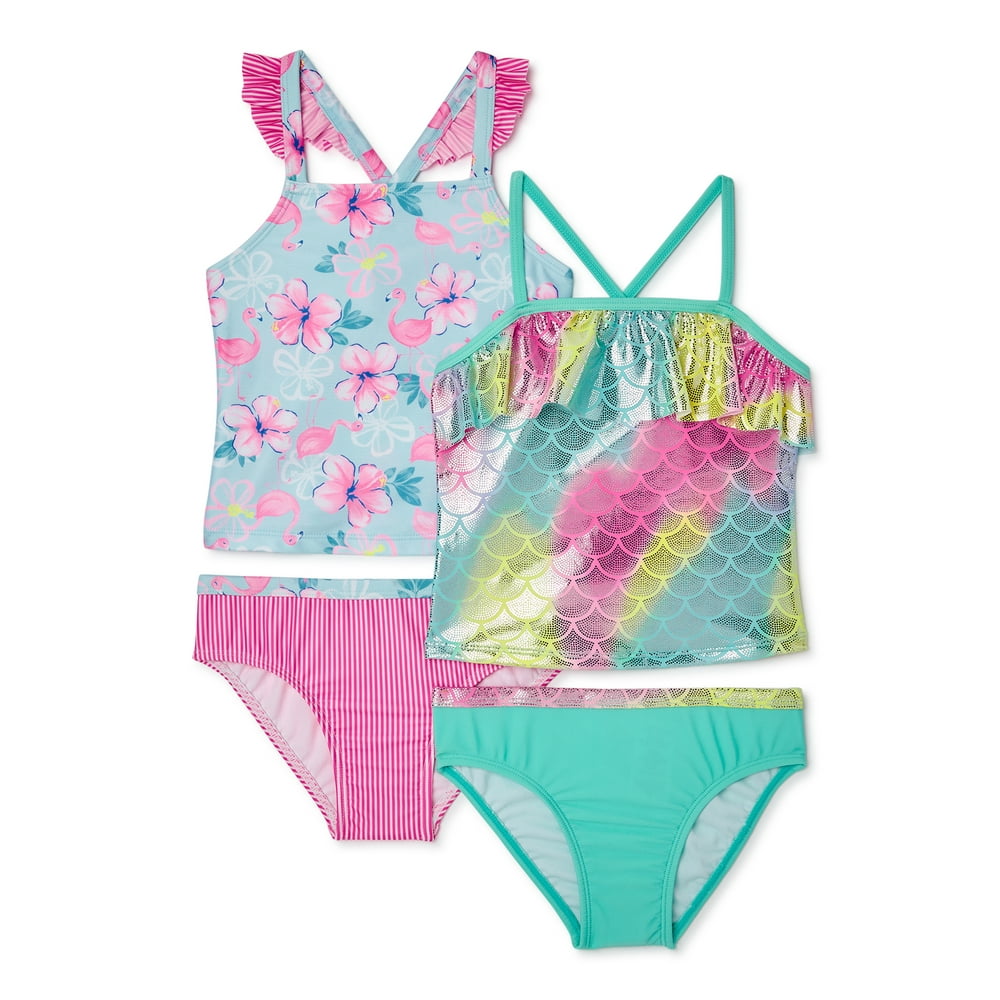 Wonder Nation Wonder Nation Baby and Toddler Girls' Tankini Swimsuits