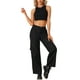 thumbnail image 2 of Pantalones cargo de mujer Daring Diva de tiro medio, anchos y holgados, estilo Y2K, casuales con bolsillos, color negro M, 2 of 6